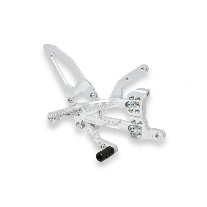 CNC Racing RPS Easy Adjustable Rearset for the Ducati Panigale V4 / S /  Speciale - Silver - PE407S